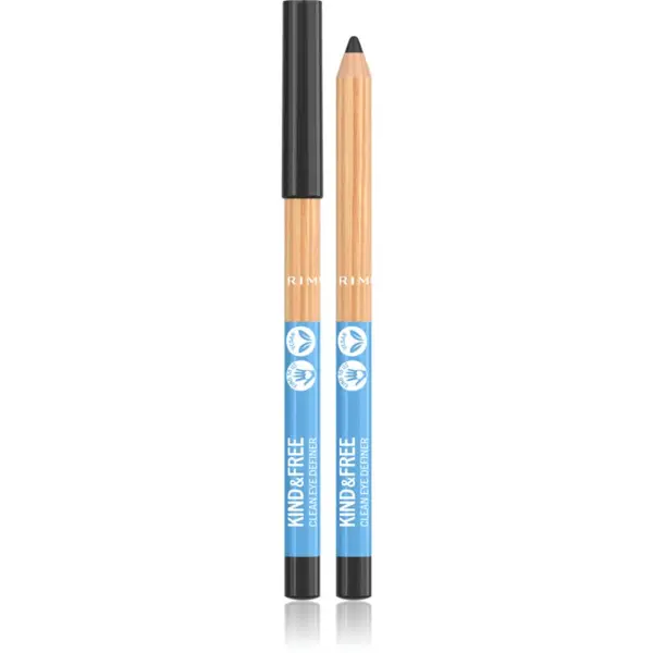 Rimmel Rimmel Kind & Free молив за очи с интензивен цвят цвят 1 Pitch Black 1,1 гр.