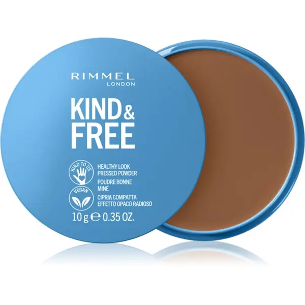 Rimmel Rimmel Kind & Free Pressed Powder матираща пудра цвят 50 Deep 10 гр.