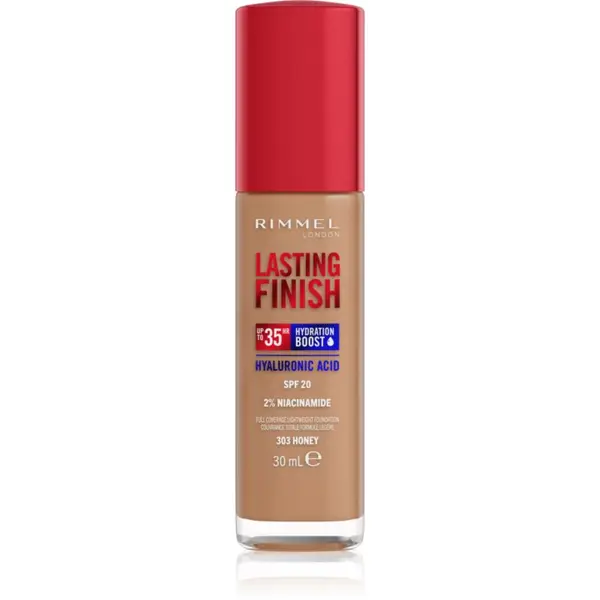 Rimmel Rimmel Lasting Finish 35H Hydration Boost хидратиращ фон дьо тен SPF 20 цвят 303 Honey 30 мл.
