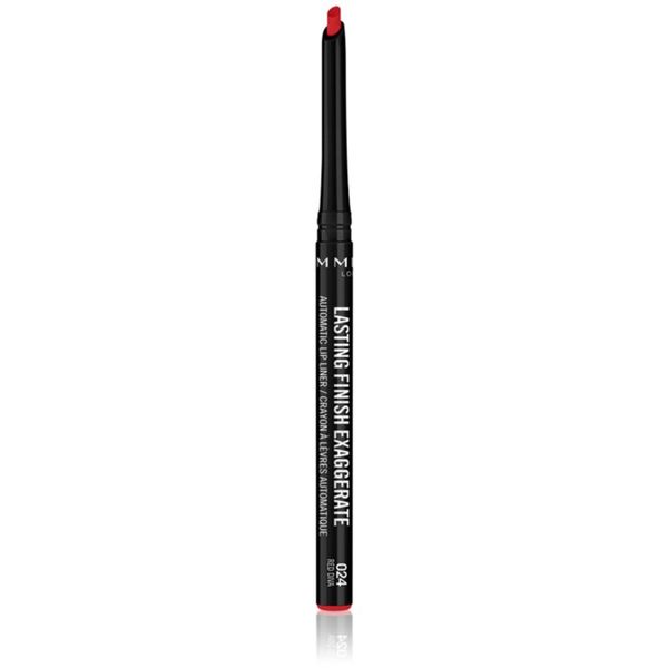 Rimmel Rimmel Lasting Finish Exaggerate автоматичен молив за устни цвят 024 Red Diva 0,25 гр.