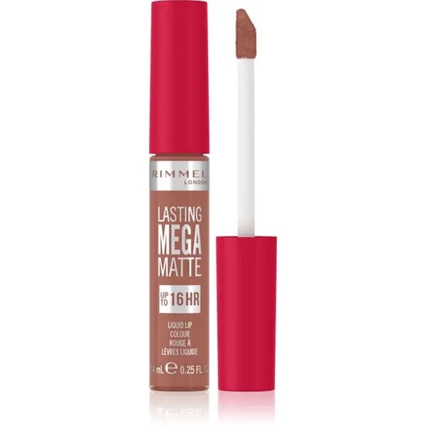 Rimmel Rimmel Lasting Mega Matte леко течно матиращо червило 16 часа цвят Be My Baby 7,4 мл.