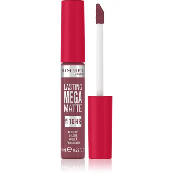 Rimmel Rimmel Lasting Mega Matte леко течно матиращо червило 16 часа цвят Ravishing Rose 7,4 мл.