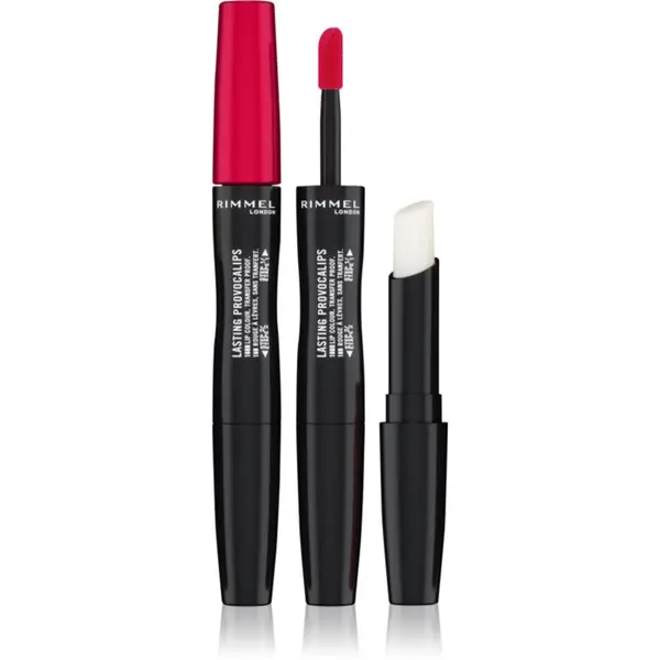 Rimmel Rimmel Lasting Provocalips Double Ended дълготрайно червило цвят 500 Kiss The Town Red 3,5 гр.