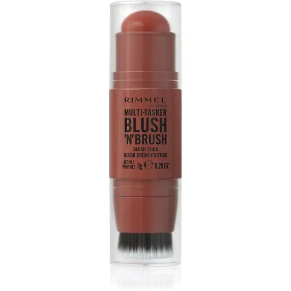 Rimmel Rimmel Multi-Tasker Blush'N'brush руж в стик с четка цвят 350 Roasted Peach 8 гр.