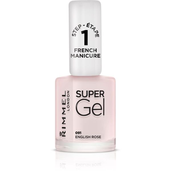 Rimmel Rimmel Super Gel Step 1 за френски маникюр цвят 091 English Rose 12 мл.