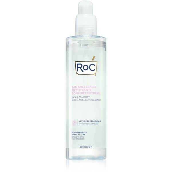 RoC RoC Extra Comfort Micellar Cleansing Water успокояваща мицеларна вода за чувствителна кожа на лицето 400 мл.