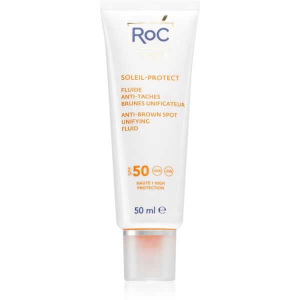 RoC RoC Soleil Protect Anti Brown Spots Unifying Fluid лек защитен флуид против тъмни петна SPF 50 50 мл.