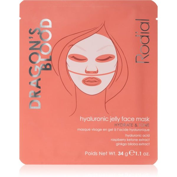 Rodial Rodial Dragon's Blood Hyaluronic Jelly Face Mask интензивна хидрогелна маска с хиалуронова киселина 34 гр.