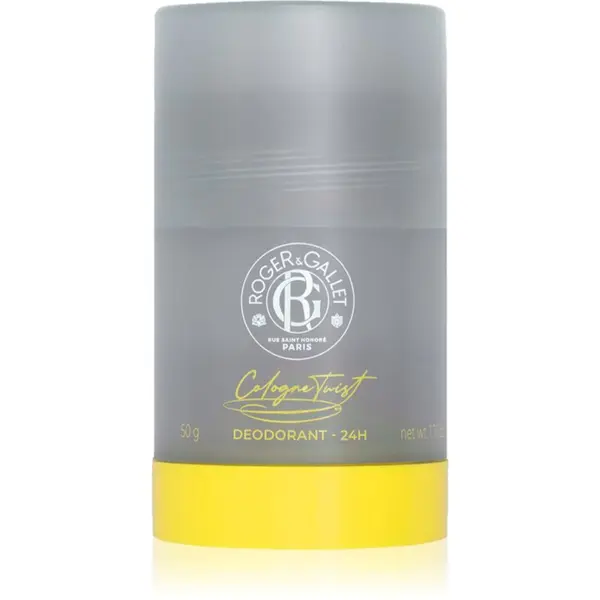 Roger & Gallet Roger & Gallet Cologne Twist дезодорант-стик без съдържание на алуминиеви соли за чувствителна кожа за мъже 50 гр.