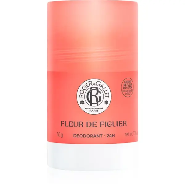 Roger & Gallet Roger & Gallet Fleur de Figuier дезодорант-стик без съдържание на алуминиеви соли с 24 часова защита за жени 50 гр.