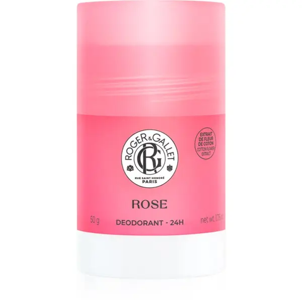 Roger & Gallet Roger & Gallet Rose дезодорант-стик без съдържание на алуминиеви соли с 24 часова защита за жени 50 гр.