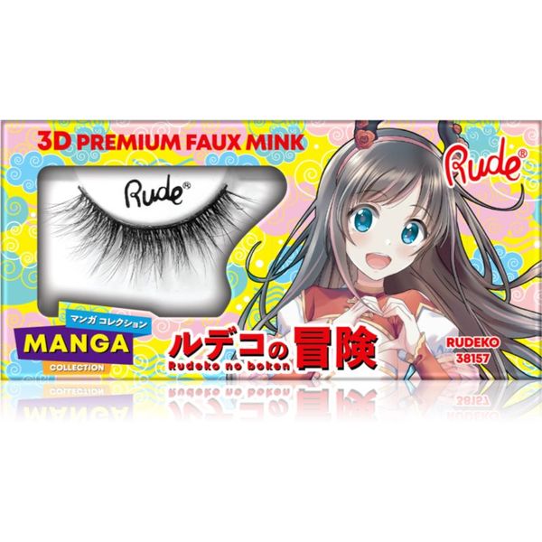 Rude Cosmetics Rude Cosmetics Manga Collection 3D Premium Faux Mink изкуствени мигли тип Rudeko 2 бр.