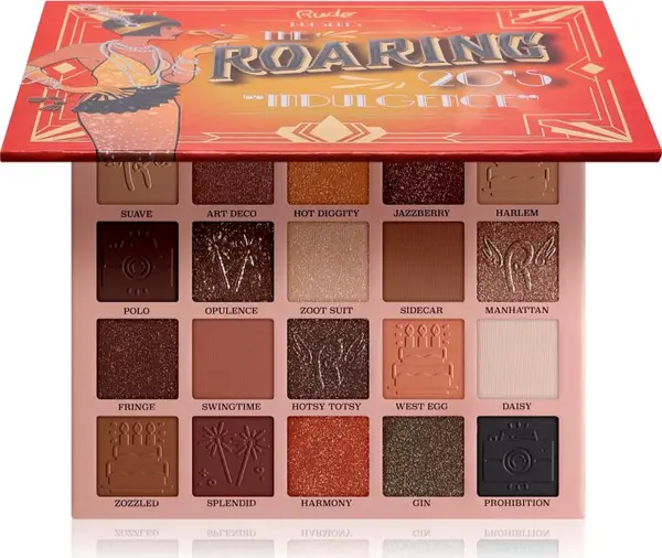 Rude Cosmetics Rude Cosmetics The Roaring 20's палитра сенки за очи цвят Indulgence 24 гр.