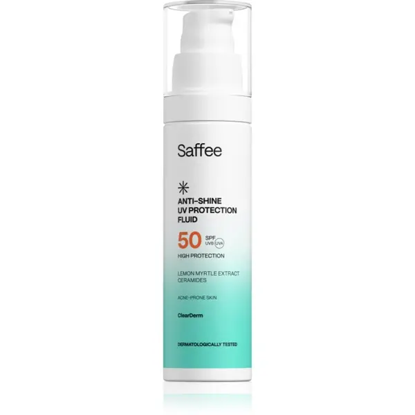 Saffee Saffee ClearDerm Anti-shine UV Protection Fluid SPF 50 защитен флуид за мазна кожа склонна към акне SPF 50 50 мл.