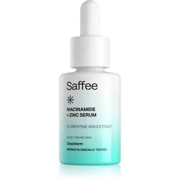 Saffee Saffee ClearDerm Niacinamide + Zinc Serum матиращ серум за стягане на разширени пори с ниацинамид и цинк 30 мл.