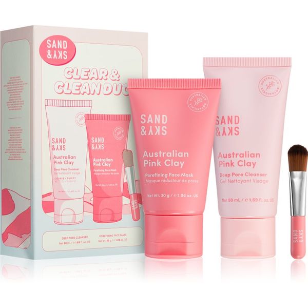 Sand & Sky Sand & Sky Australian Pink Clay Clear & Clean Duo комплект за грижа за лице