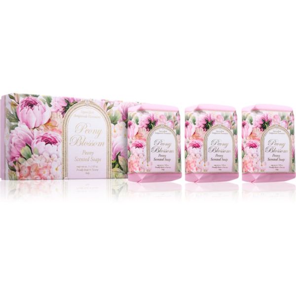 Saponificio Artigianale Fiorentino Saponificio Artigianale Fiorentino Peony Blossom Set комплект твърди сапуни 3x200 гр.