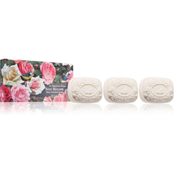 Saponificio Artigianale Fiorentino Saponificio Artigianale Fiorentino Rose Blossom Set комплект твърди сапуни 3x150 гр.
