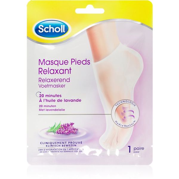 Scholl Scholl Expert Care регенерираща маска за ходила под формата на чорапи с екстракт от лавандула 1 чифт