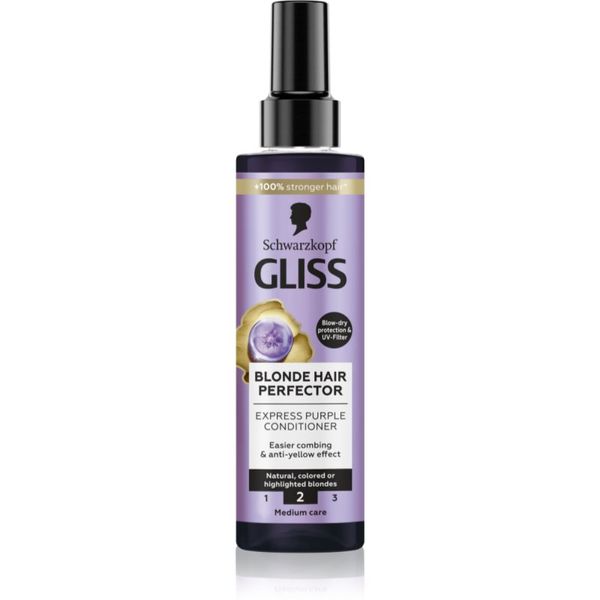 Schwarzkopf Schwarzkopf Gliss Blonde Hair Perfector балсам без отмиване неутрализиращ жълтеникавите оттенъци 200 мл.