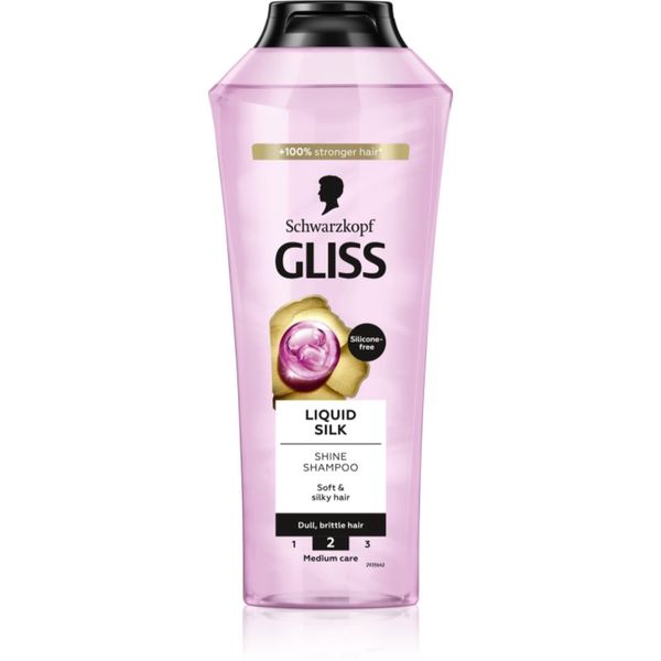 Schwarzkopf Schwarzkopf Gliss Liquid Silk регенериращ шампоан за подсилване и блясък на косата 400 мл.
