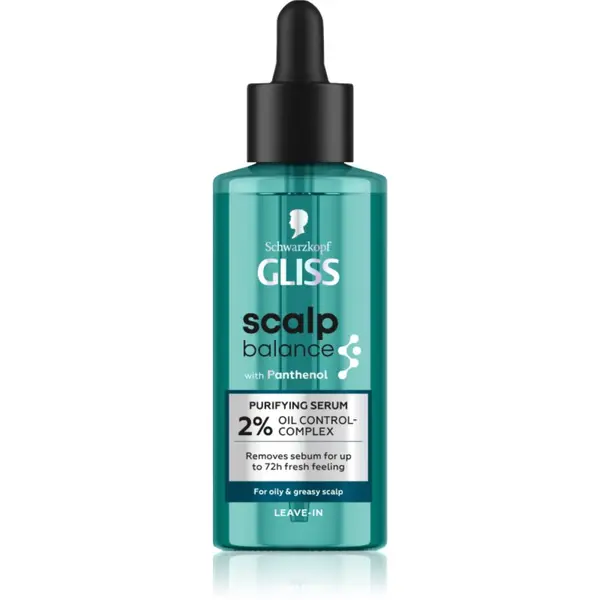 Schwarzkopf Schwarzkopf Gliss Scalp Balance дълбоко почистващ серум за скалп за мазна коса 100 мл.