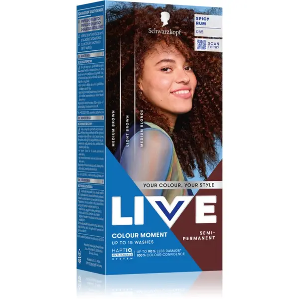 Schwarzkopf Schwarzkopf LIVE Colour Moment полуперманентна боя за коса цвят 065 Spicy Rum 50 мл.