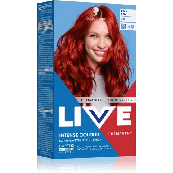 Schwarzkopf Schwarzkopf LIVE Intense Colour перманентната боя за коса цвят 035 Real Red 1 бр.
