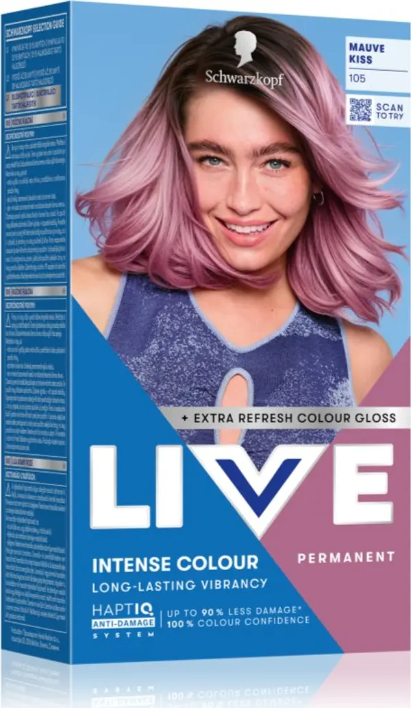 Schwarzkopf Schwarzkopf LIVE Intense Colour перманентната боя за коса цвят 105 Mauve Kiss 1 бр.