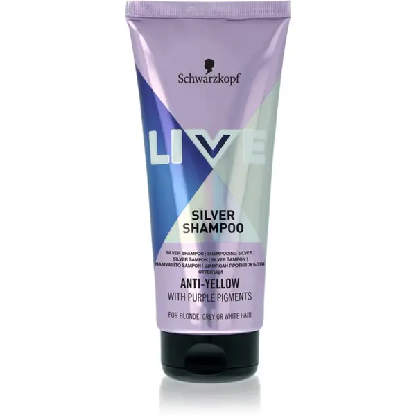 Schwarzkopf Schwarzkopf LIVE Silver почистващ шампоан неутрализиращ жълтеникавите оттенъци 200 мл.