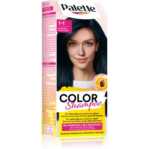 Schwarzkopf Schwarzkopf Palette Color Shampoo тониращ шампоан цвят 1-1 Blue Black 50 мл.