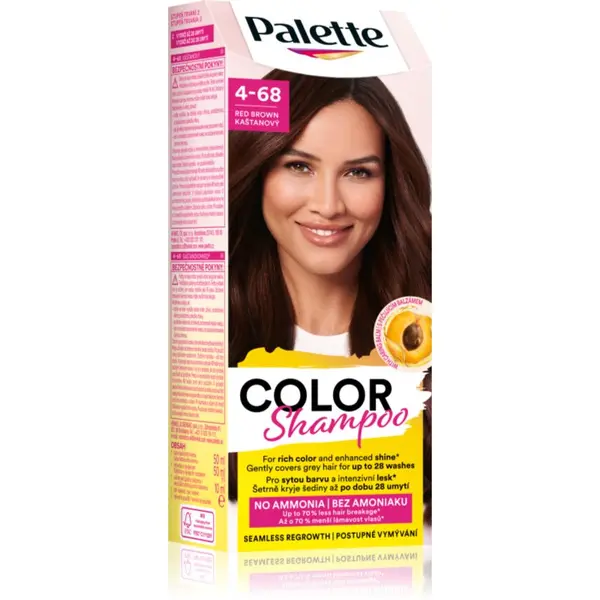 Schwarzkopf Schwarzkopf Palette Color Shampoo тониращ шампоан цвят 4-68 Red Brown 50 мл.