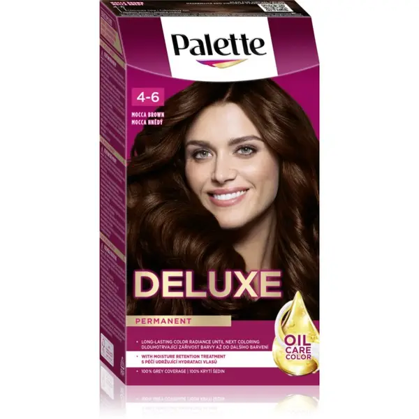 Schwarzkopf Schwarzkopf Palette Deluxe перманентната боя за коса цвят 4-6 Mocca Brown 1 бр.