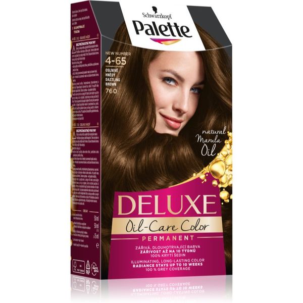Schwarzkopf Schwarzkopf Palette Deluxe перманентната боя за коса цвят 4-65 Dazzling Brown 1 бр.