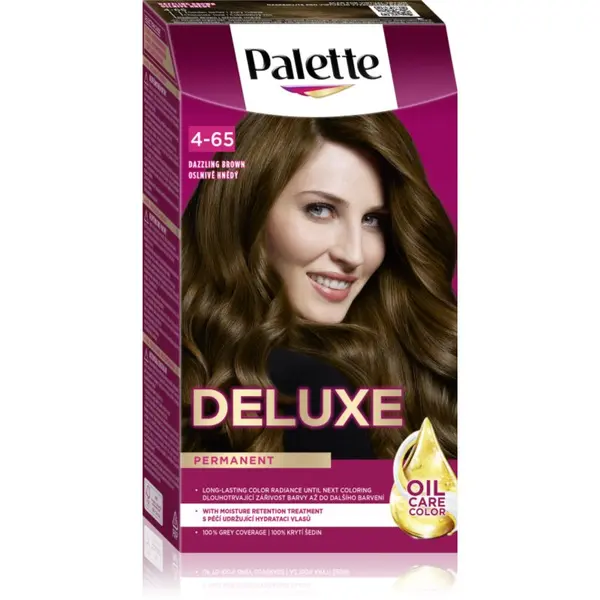 Schwarzkopf Schwarzkopf Palette Deluxe перманентната боя за коса цвят 4-65 Dazzling Brown 1 бр.