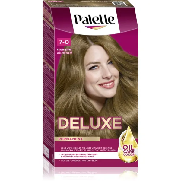 Schwarzkopf Schwarzkopf Palette Deluxe перманентната боя за коса цвят 7-0 (400) Medium Blonde 1 бр.