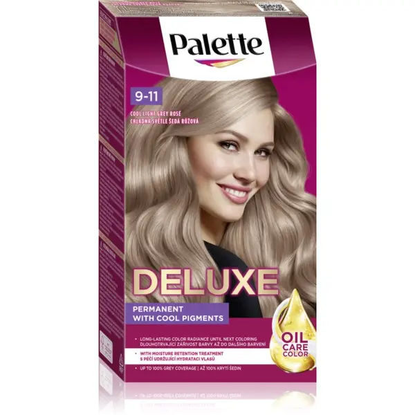 Schwarzkopf Schwarzkopf Palette Deluxe перманентната боя за коса цвят 9-11 Cool Light Grey Rose 1 бр.