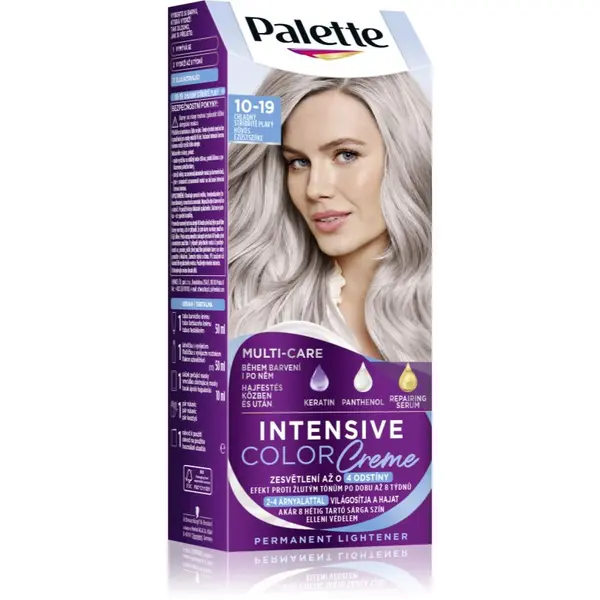 Schwarzkopf Schwarzkopf Palette Intensive Color Creme перманентната боя за коса цвят 10-19 Cool Silver Blonde 1 бр.