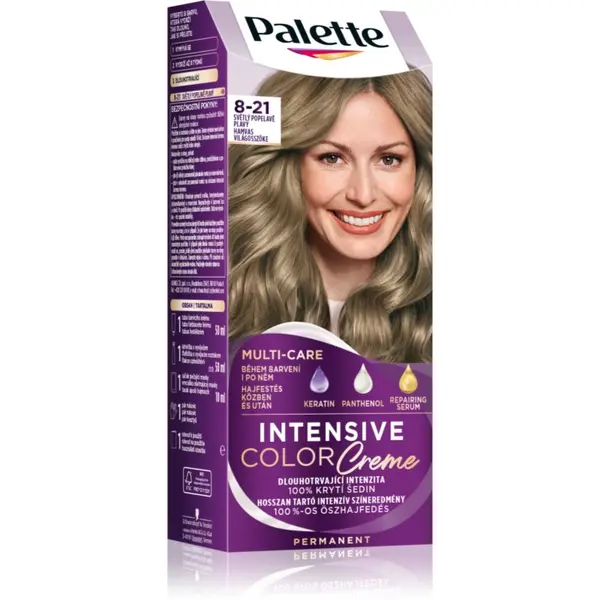 Schwarzkopf Schwarzkopf Palette Intensive Color Creme перманентната боя за коса цвят 8-21 Ashy Light Blond 1 бр.