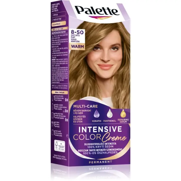 Schwarzkopf Schwarzkopf Palette Intensive Color Creme перманентната боя за коса цвят 8-50 Light Golden Blonde 1 бр.