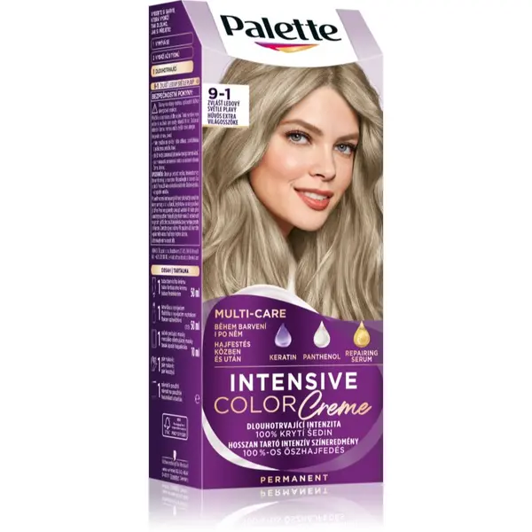 Schwarzkopf Schwarzkopf Palette Intensive Color Creme перманентната боя за коса цвят 9-1 Cool Extra Light Blonde 1 бр.