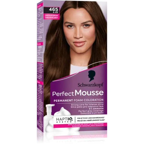 Schwarzkopf Schwarzkopf Perfect Mousse перманентната боя за коса цвят 465 Chocolate brown 1 бр.