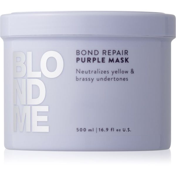 Schwarzkopf Professional Schwarzkopf Professional Blondme Bond Repair Purple Mask маска за коса неутрализиращ жълтеникавите оттенъци 500 мл.