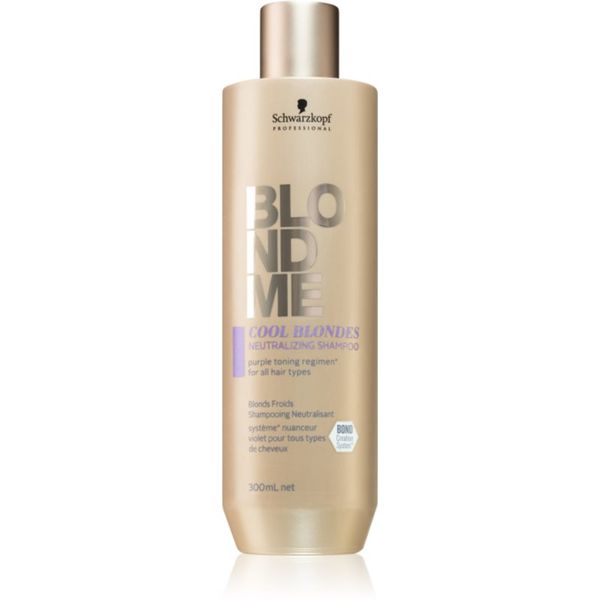 Schwarzkopf Professional Schwarzkopf Professional Blondme Cool Blondes шампоан, неутрализиращ жълтите нюанси за блонд коса и коса с кичури 300 мл.