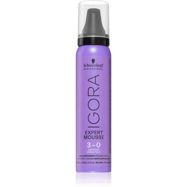 Schwarzkopf Professional Schwarzkopf Professional IGORA Expert Mousse оцветяващ мус За коса цвят 3-0 Dark Brown Natural 100 мл.
