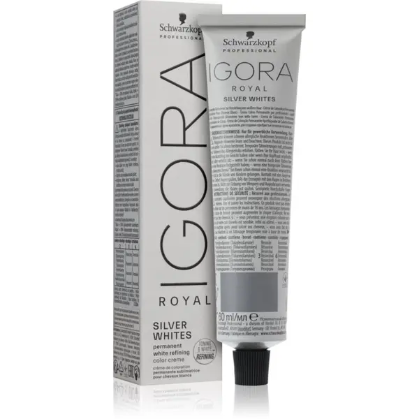 Schwarzkopf Professional Schwarzkopf Professional IGORA Royal Absolutes SilverWhite тонираща деми-перманентна боя за коса за сива и бяла коса цвят Silver 60 мл.