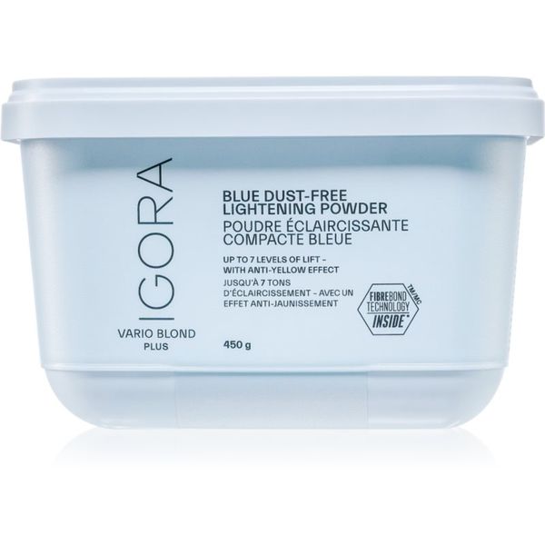 Schwarzkopf Professional Schwarzkopf Professional IGORA Vario Blond Blue Dust-Free Lightening Powder продукт за изсветляване със съдържание на глина за руса коса 450 гр.
