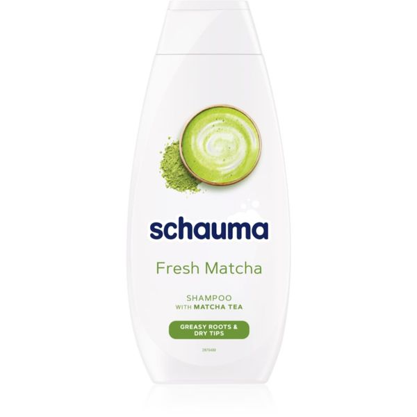 Schwarzkopf Schwarzkopf Schauma Fresh Matcha почистващ детоксикиращ шампоан за мазен скалп и сухи краища 400 мл.