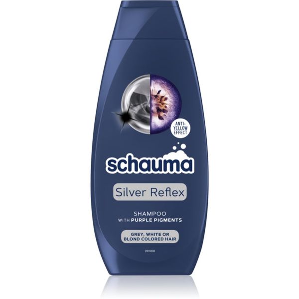 Schwarzkopf Schwarzkopf Schauma Silver Reflex шампоан, неутрализиращ жълтите нюанси за изрусена коса, коса с кичури със студени руси нюанси 400 мл.