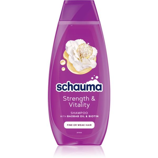 Schwarzkopf Schwarzkopf Schauma Strength & Vitality подсилващ шампоан за тънка коса без обем 400 мл.